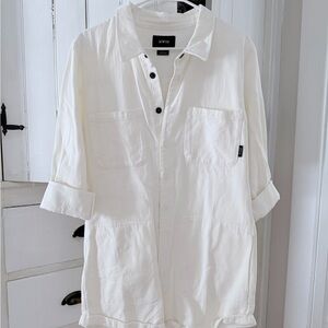 White Romper size large never worn super cool